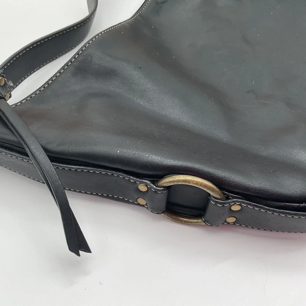 Nine West Black Hobo Bag Shoulder Bag with Bronze‎ Rings